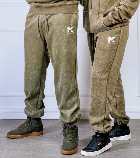 Sweat Pants - Jungle Green Snow Wash