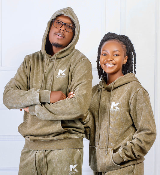 Hoodie - Jungle Green Snow Wash