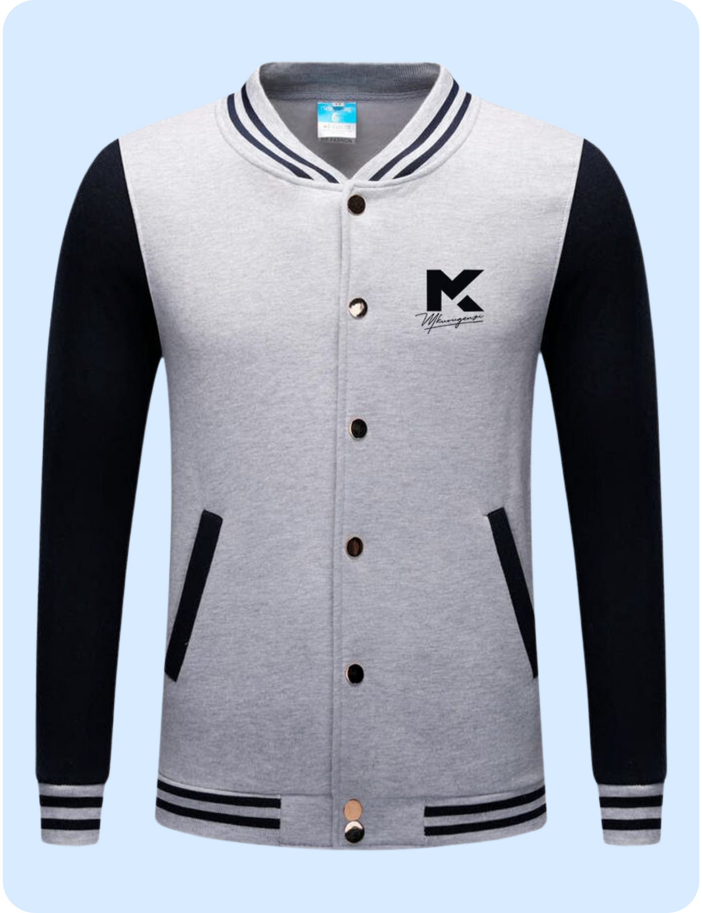 Grey & Navy Bomber Jacket