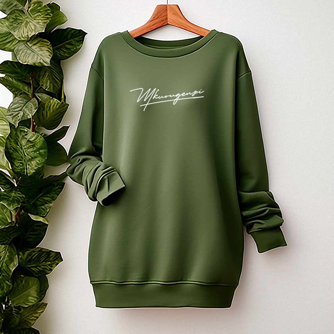 Jungle Green Sweatshirt Dress